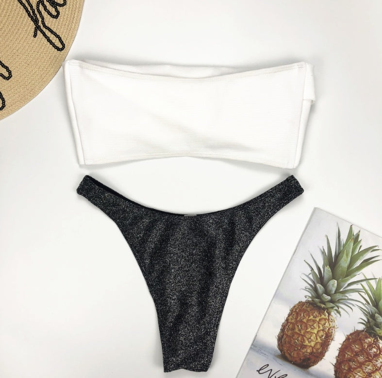Off-Shoulder Bikini Swimwear Set – Low Waist Women’s Summer Bathing Suit