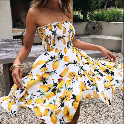 Chic Cotton-Blend Midi Dress for Summer