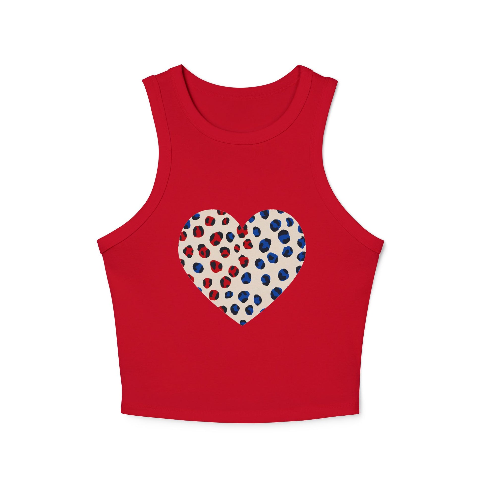 4th of July Cheetah Print Women's Micro Rib Tank Top