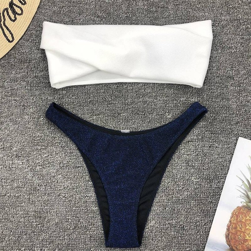 Off-Shoulder Bikini Swimwear Set – Low Waist Women’s Summer Bathing Suit