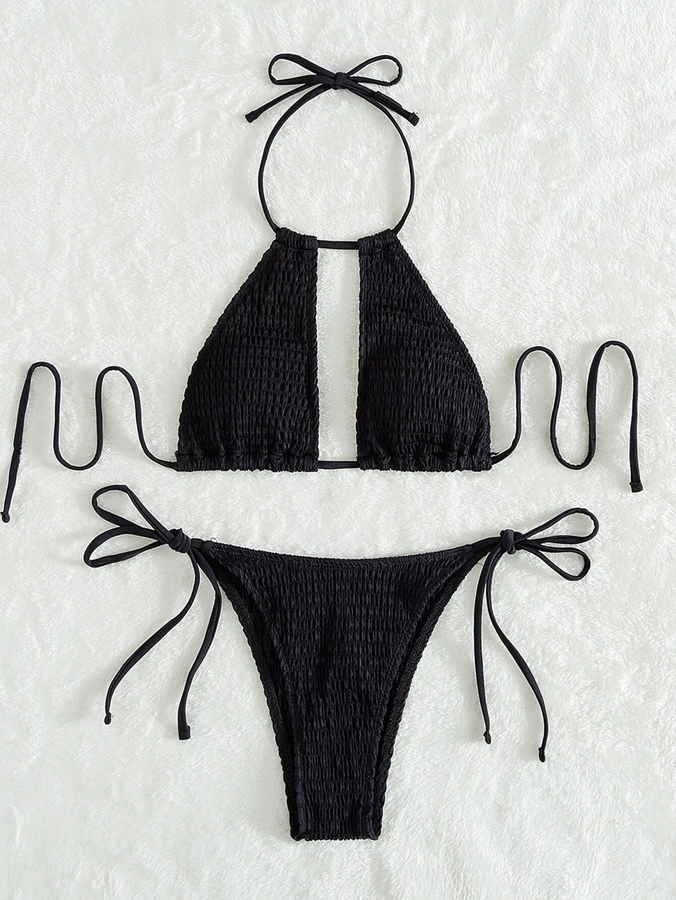 Women's Split Beach Swimsuit Bikini Two-piece Set