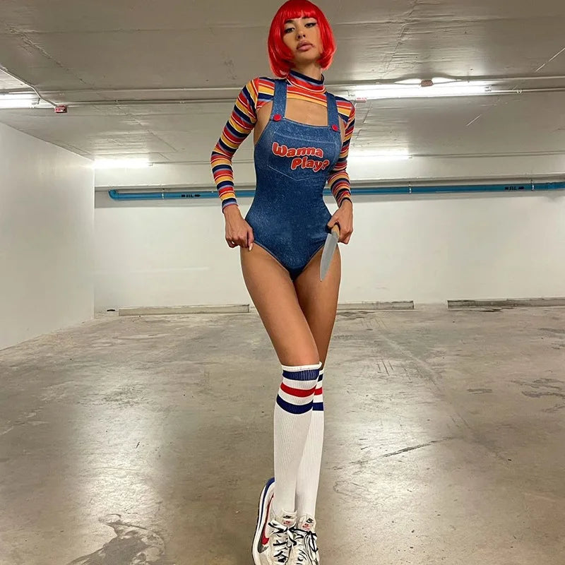 Chucky Doll Cosplay Bodysuit - Wanna Play Halloween 2025