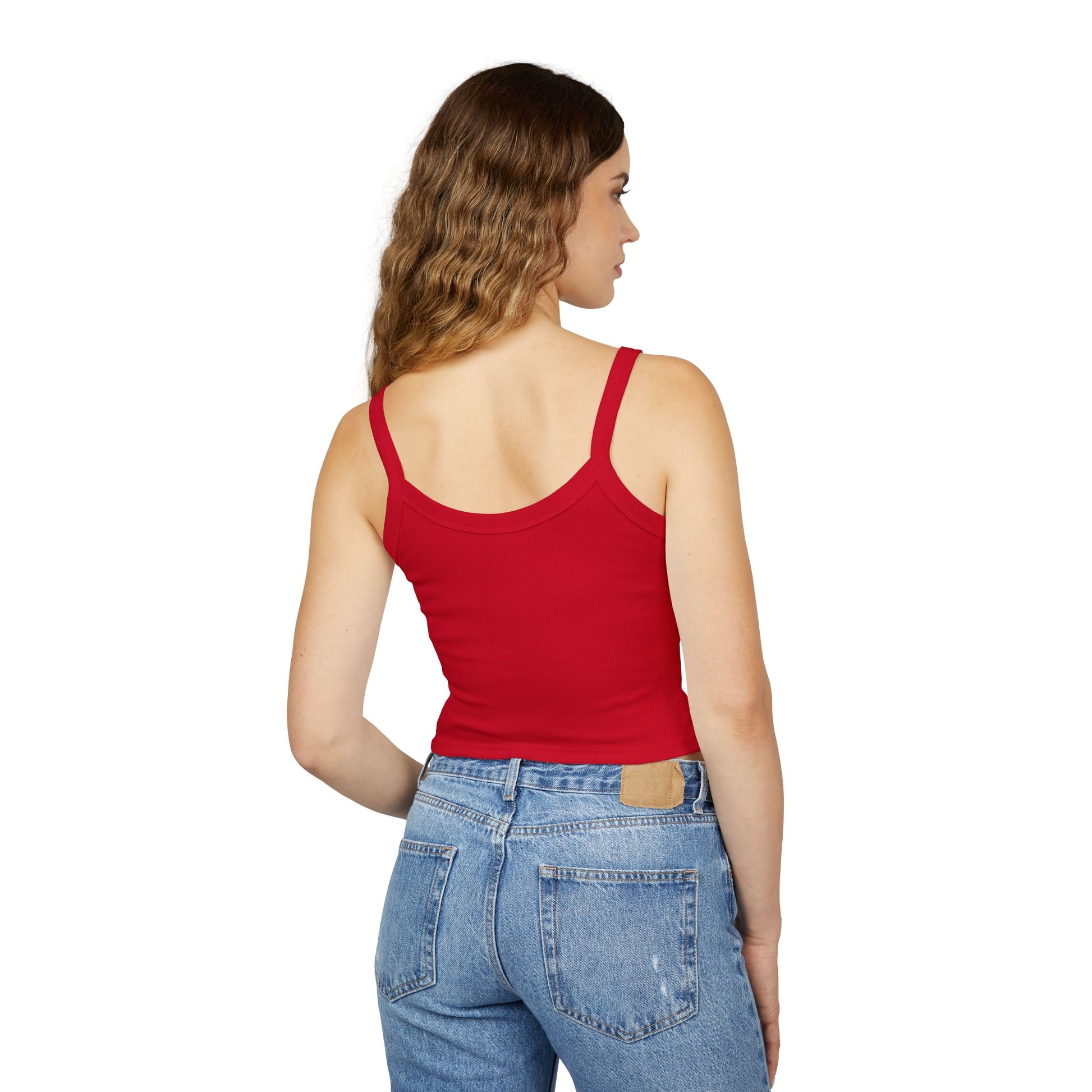 4th of July Red, White, and Blue Stars Women's Spaghetti Strap Tank Top