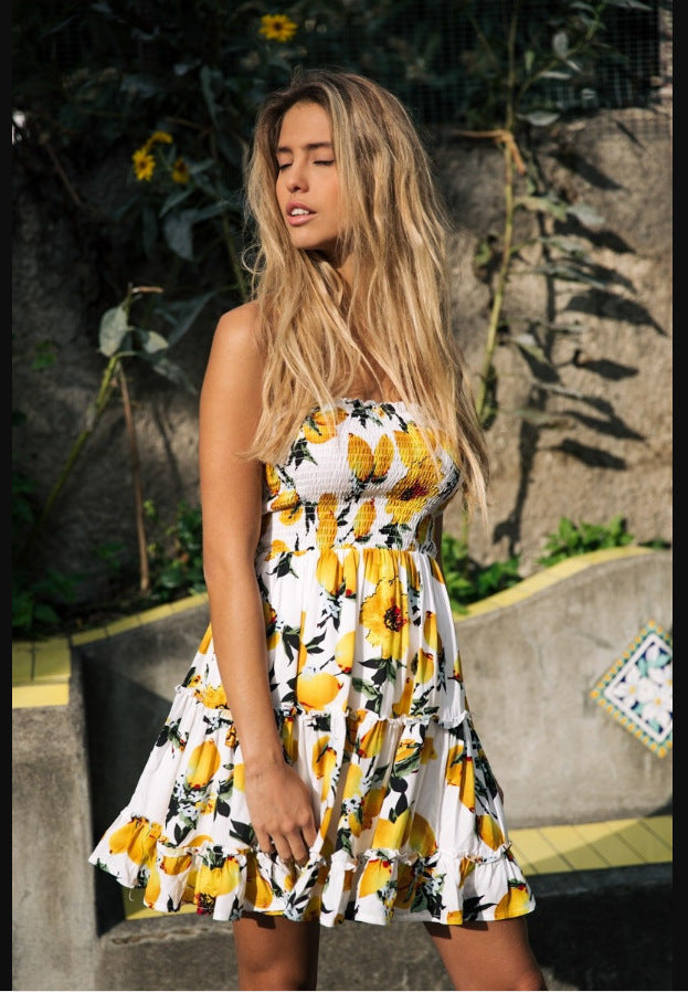 Chic Cotton-Blend Midi Dress for Summer