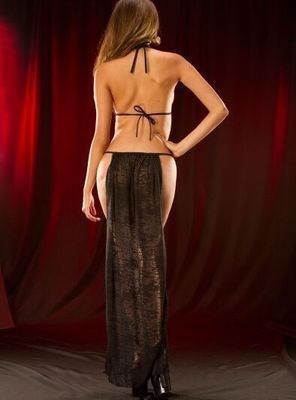 Pajamas Sexy Long Dress Halter Lingerie