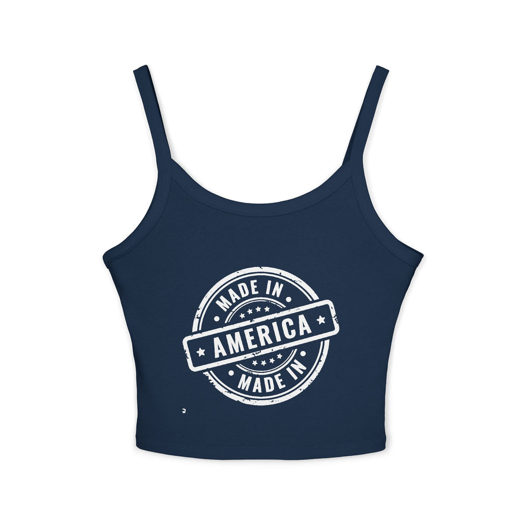 4th of July Made in America Women's Spaghetti Strap Tank Top