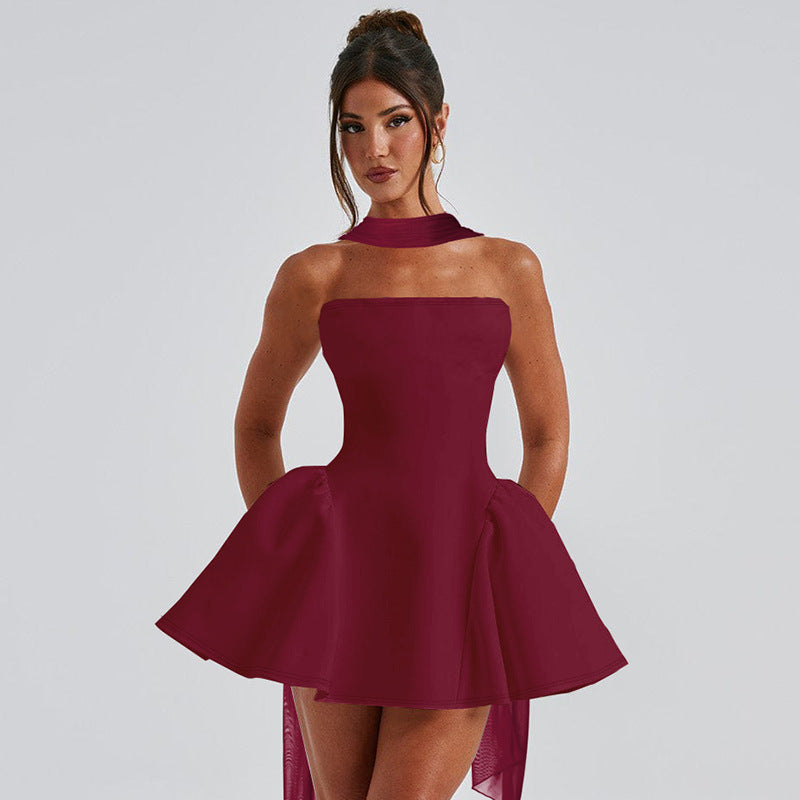 Tube Top Mini Dress – Backless Party Dress