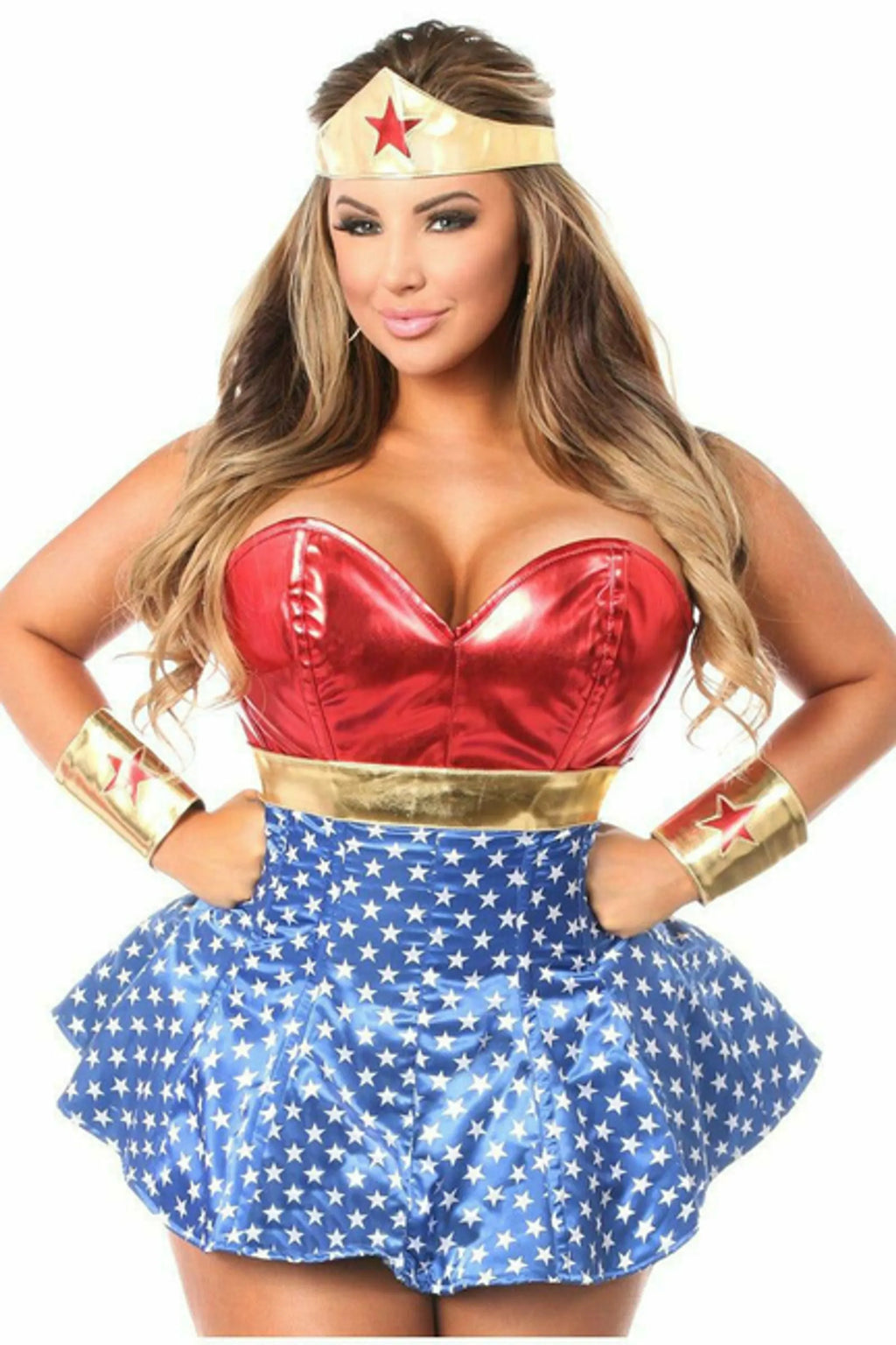 Superhero Pop Corset Dress Costume