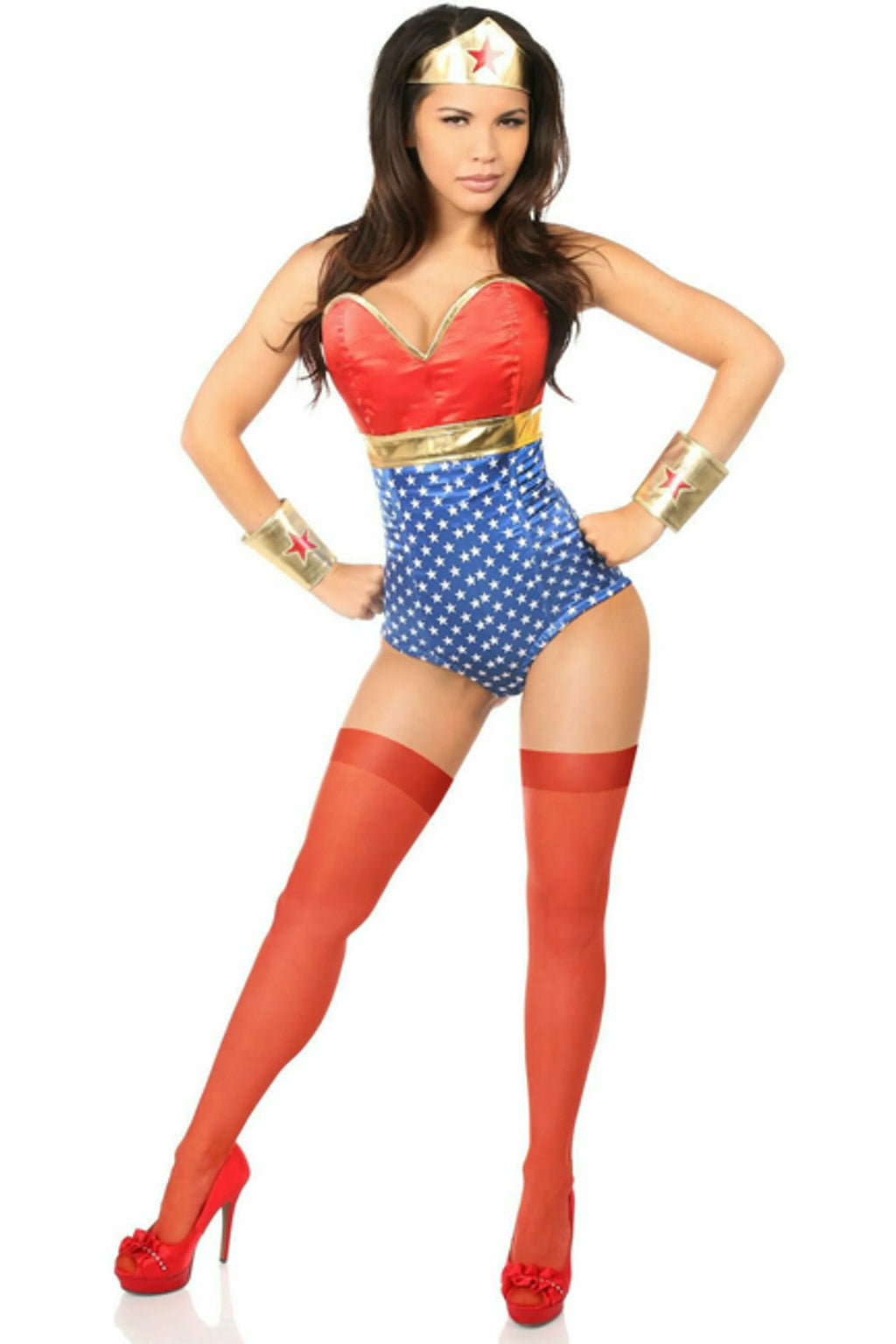 Sexy Superhero Pop Corset Costume