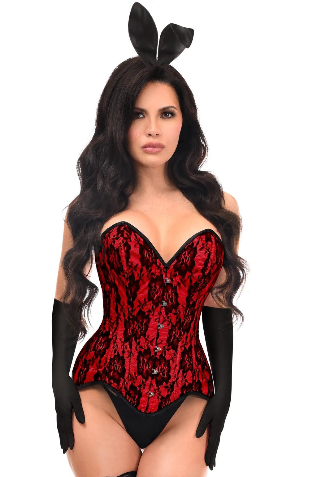 Premium Red Bunny Pop Corset Costume