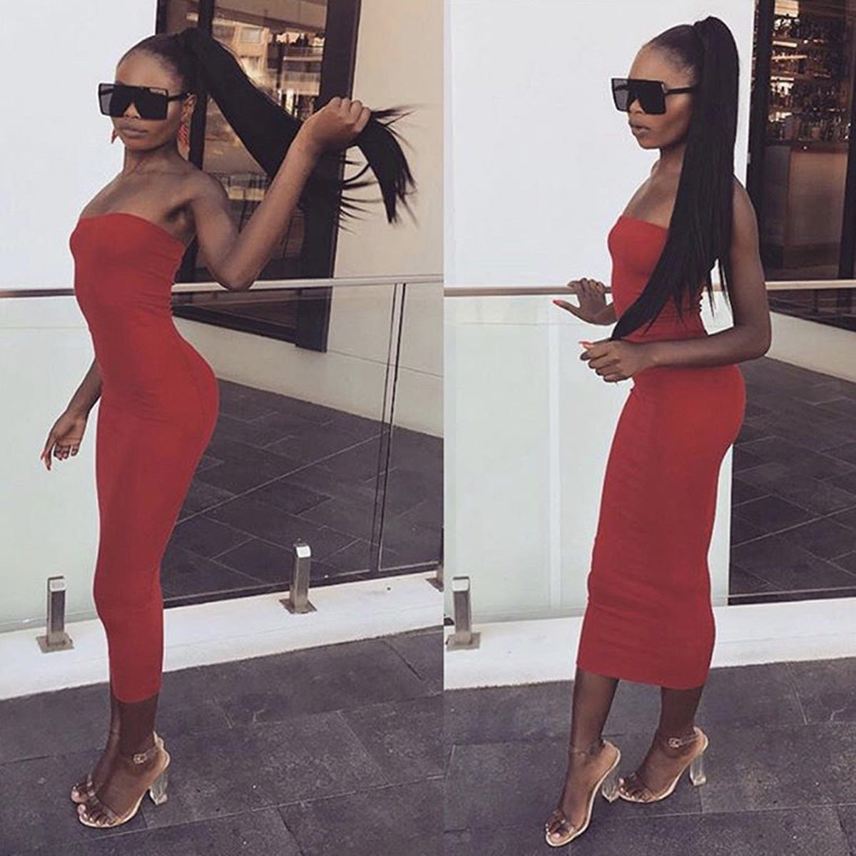 Elegant Sleeveless Wrap Dress