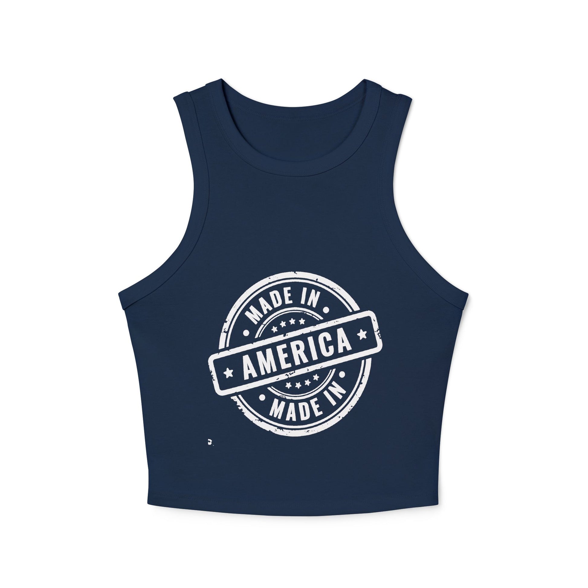 4th of July Made in America Women's Micro Rib Racer Tank Top