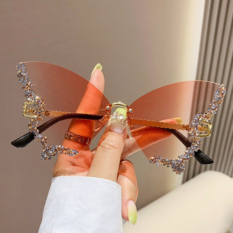 Diamond Butterfly Luxe Pop Sunglasses