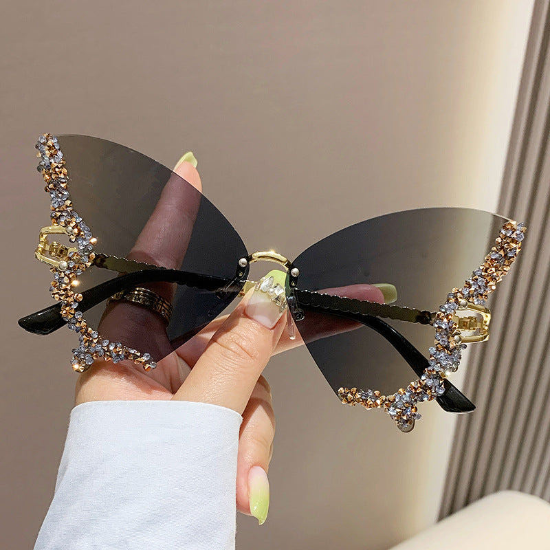 Diamond Butterfly Luxe Pop Sunglasses
