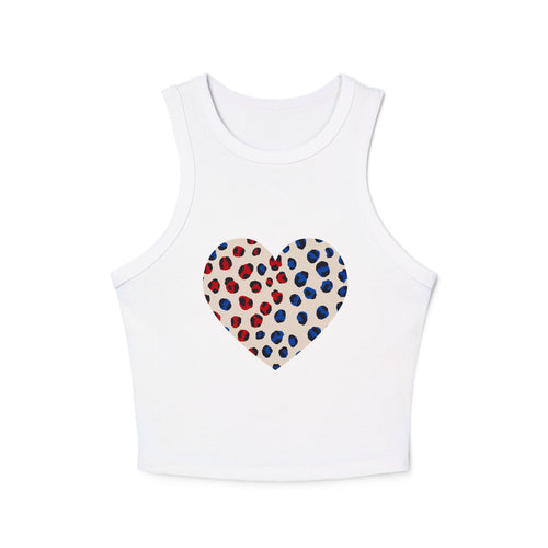 4th of July Cheetah Print Women's Micro Rib Tank Top