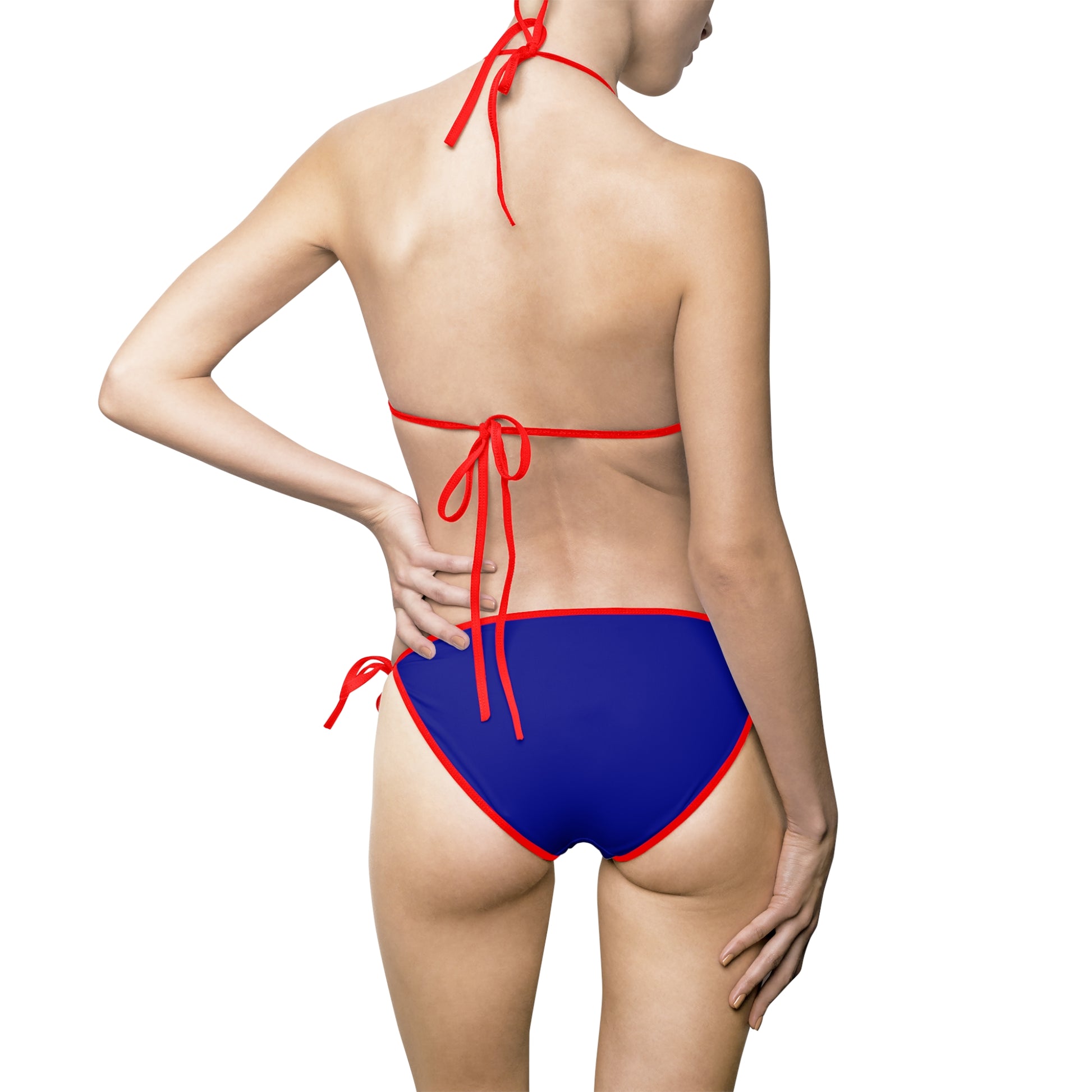 Red and Blue Stars 4th of July Women's Bikini Swimsuit