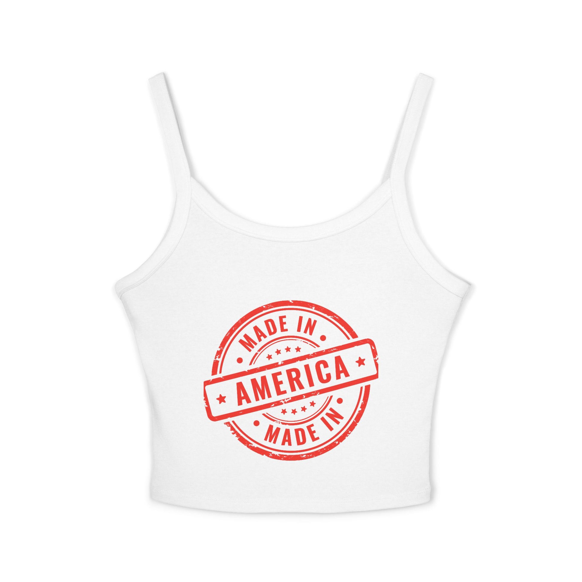 4th of July Made in America Women's Spaghetti Strap Tank Top
