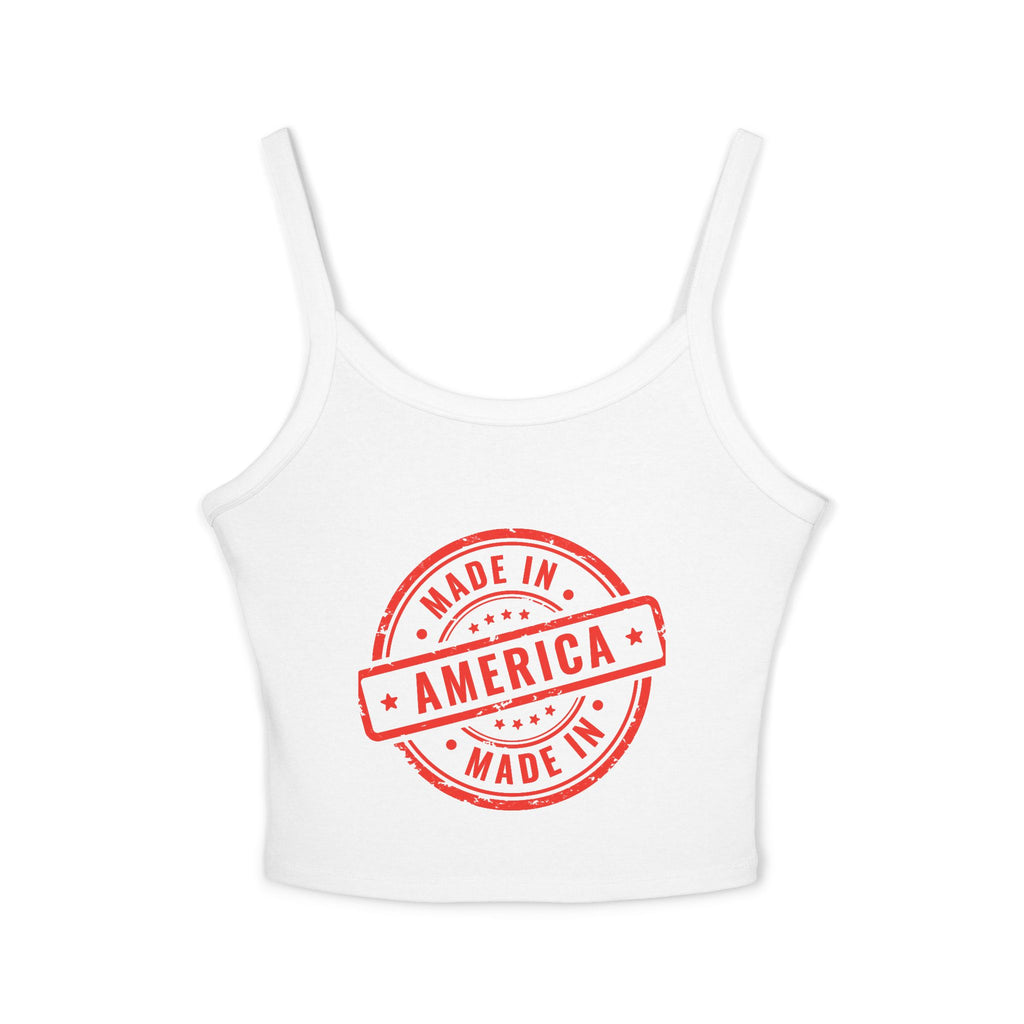 4th of July Made in America Women's Spaghetti Strap Tank Top