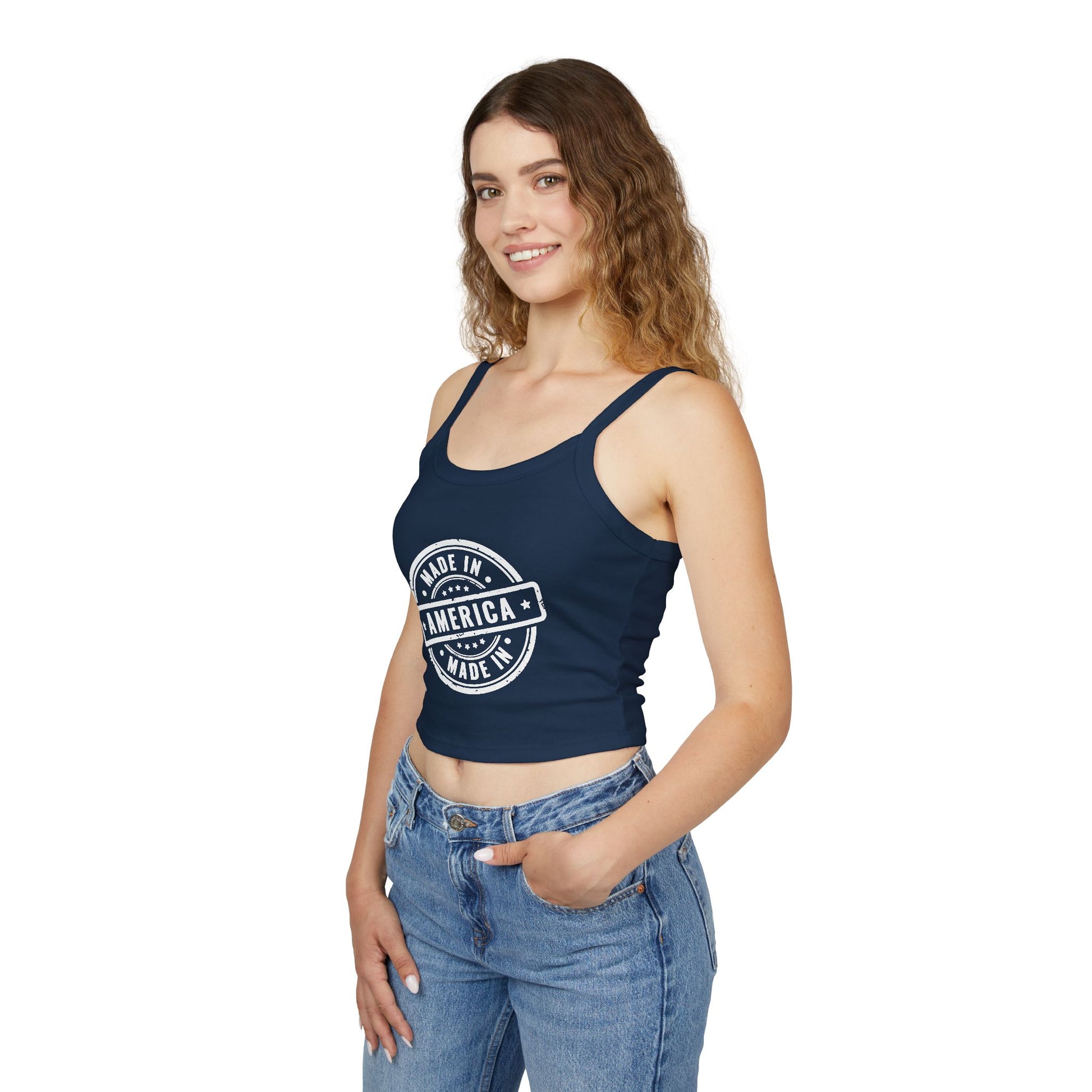 4th of July Made in America Women's Spaghetti Strap Tank Top
