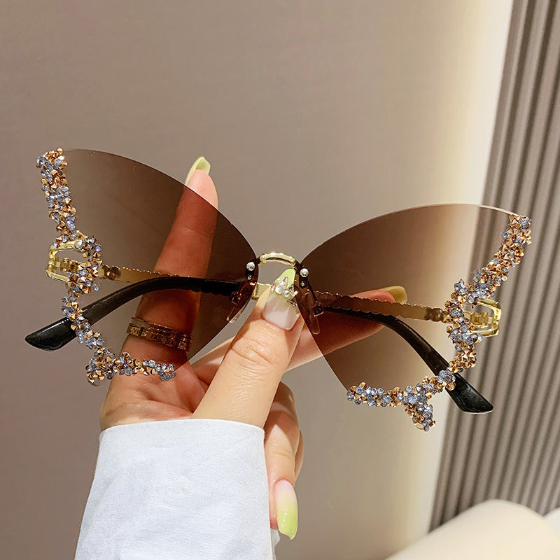 Diamond Butterfly Luxe Pop Sunglasses