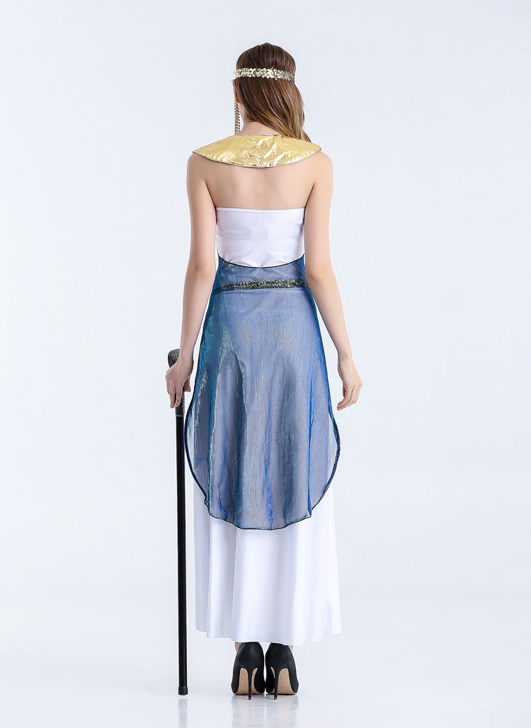 Cleopatra Uniform White Goddess Costume - Halloween 2025