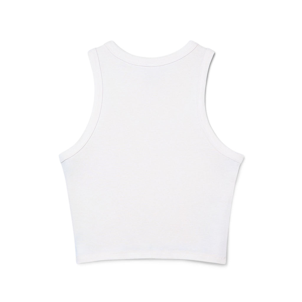 4th of July Zebra Print and Stars Women's Micro Rib Crop Tank Top