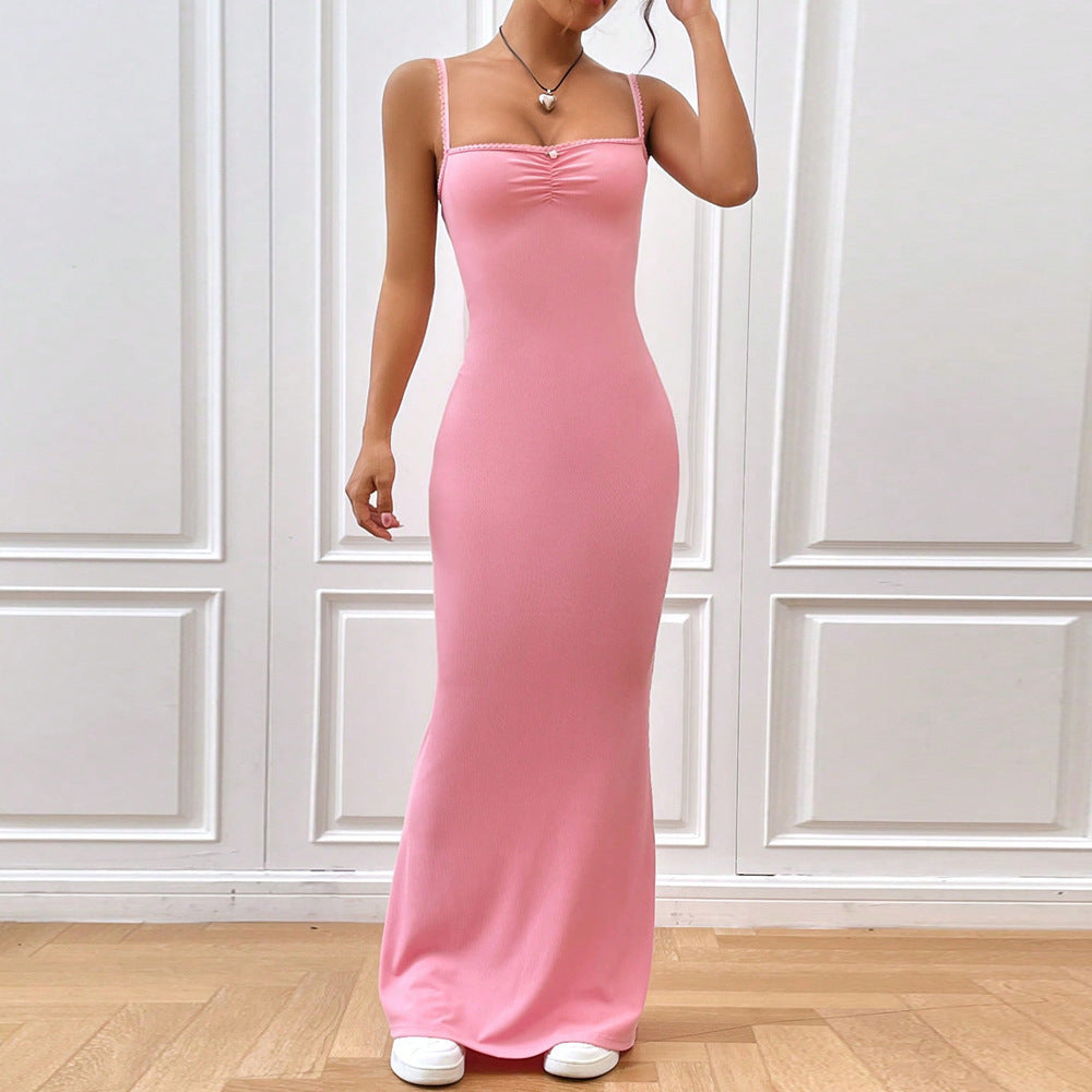 Hip Spaghetti Strap Maxi Dress