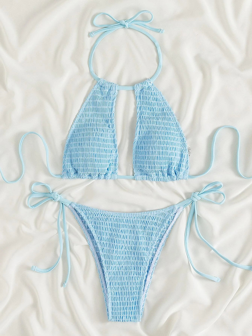 Women's Split Beach Swimsuit Bikini Two-piece Set