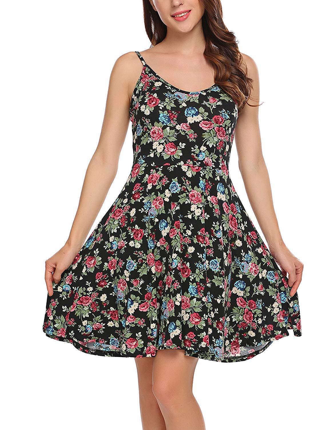 Printed Cotton Halter Dress for Women