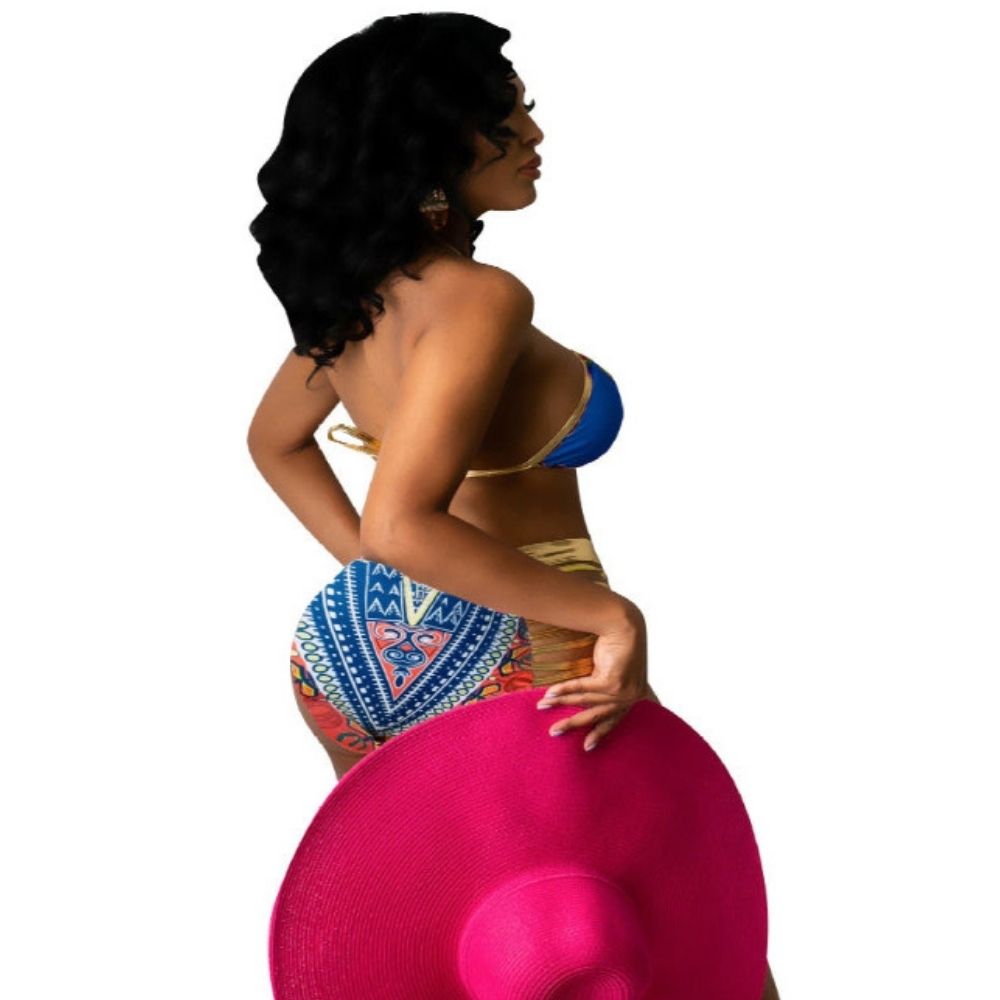 Golden Hoop Digital Tribal Pop Bikini