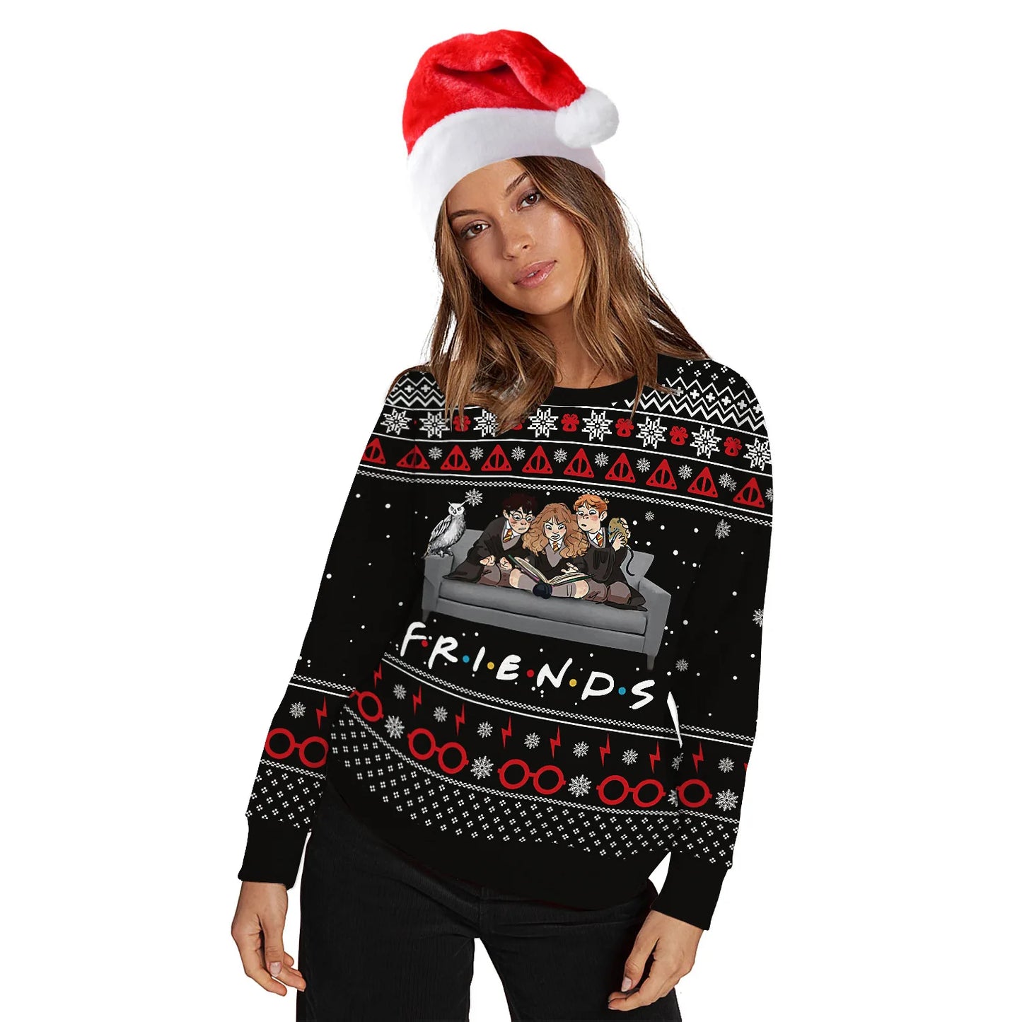 Friends Ugly Christmas Sweater - Holiday Pullover for Men & Women