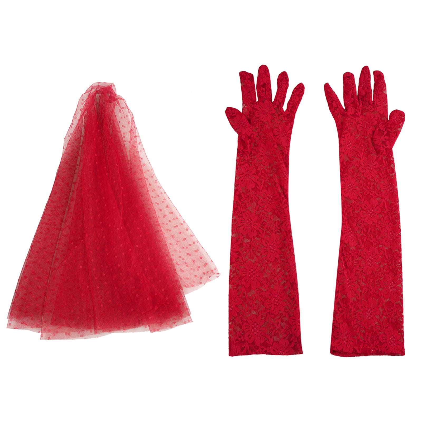 Jolie Lydia Beetlejuice Wedding Dress - Gothic Red Halloween 2025