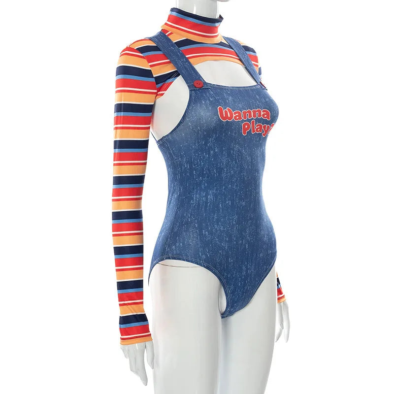 Chucky Doll Cosplay Bodysuit - Wanna Play Halloween 2025