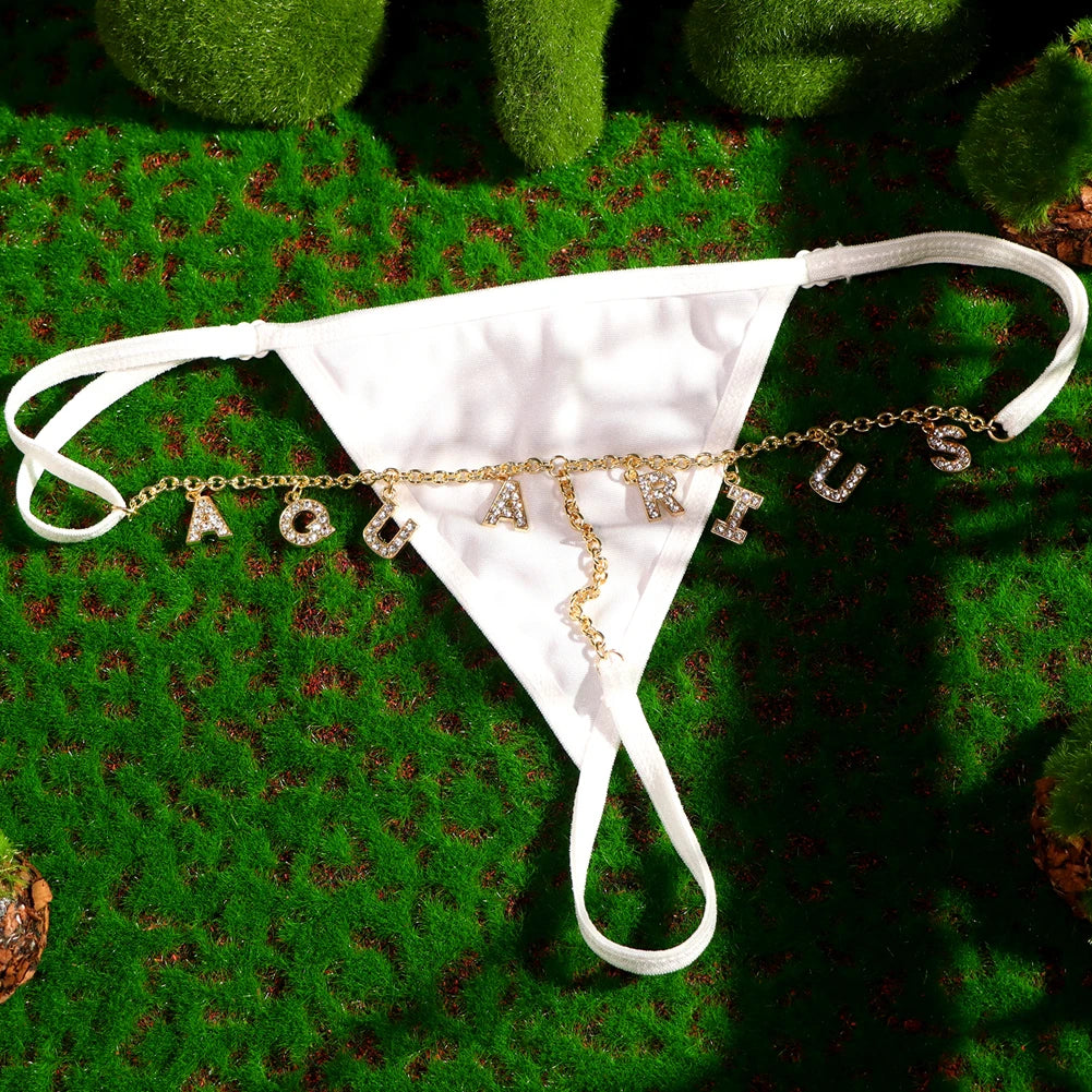 Personalized G-String With Dangling Letters