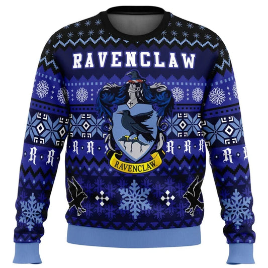 Ravenclaw Ugly Christmas Sweater - Unisex Round Neck Pullover for Men & Women