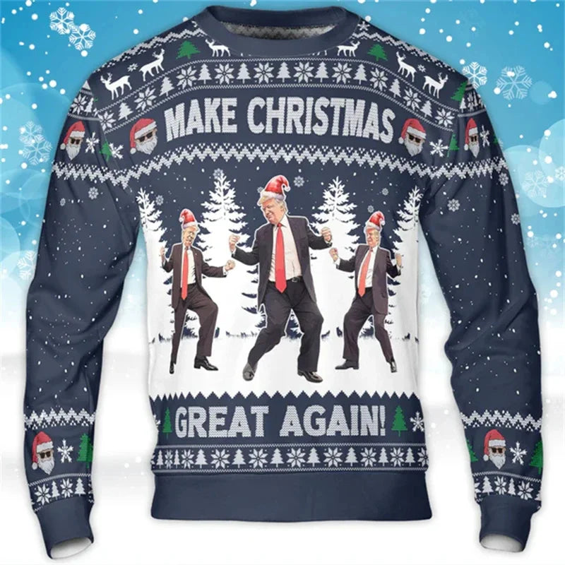 Donald Trump 'Make Christmas Great Again' Christmas Sweater – Festive Holiday Apparel