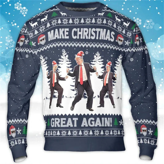 Donald Trump 'Make Christmas Great Again' Christmas Sweater – Festive Holiday Apparel