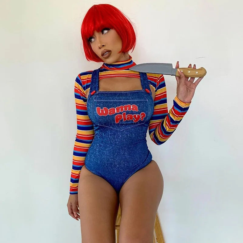 Chucky Doll Cosplay Bodysuit - Wanna Play Halloween 2025