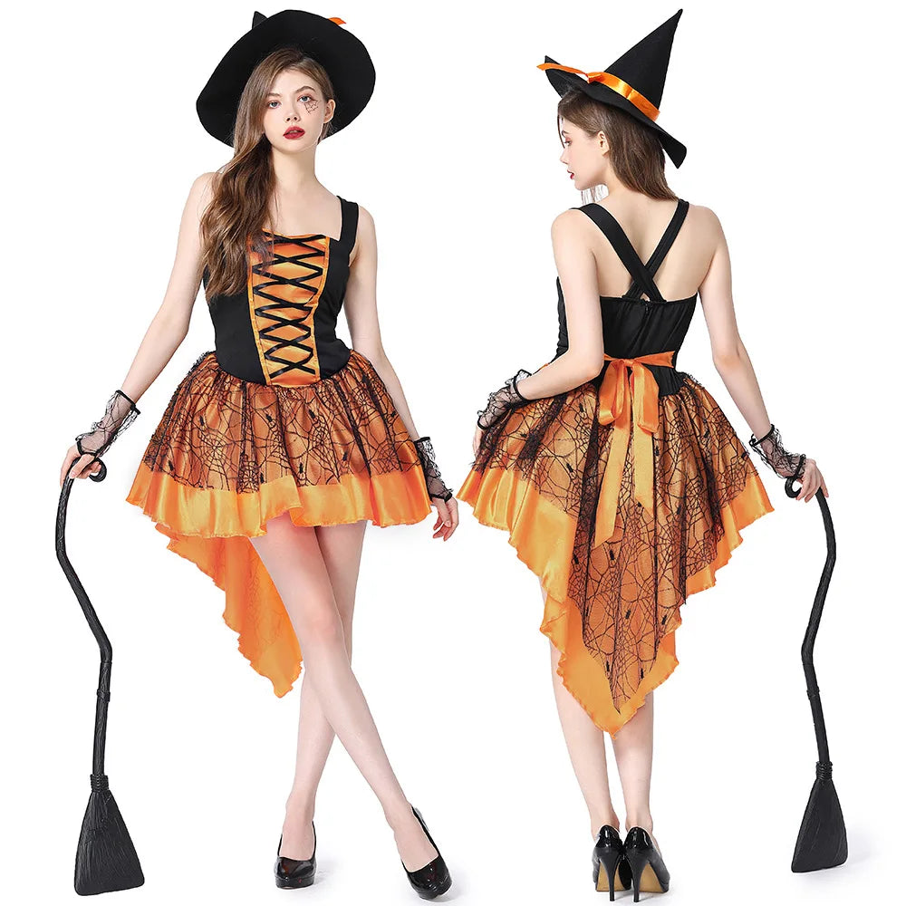 Gothic Witch Costume - Sexy Halloween Party Dress 2025