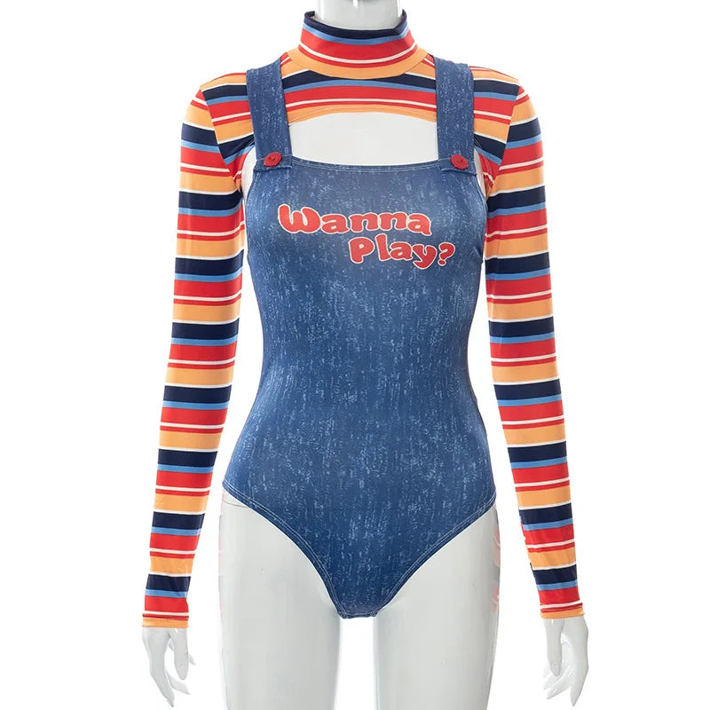 Chucky Doll Cosplay Bodysuit - Wanna Play Halloween 2025