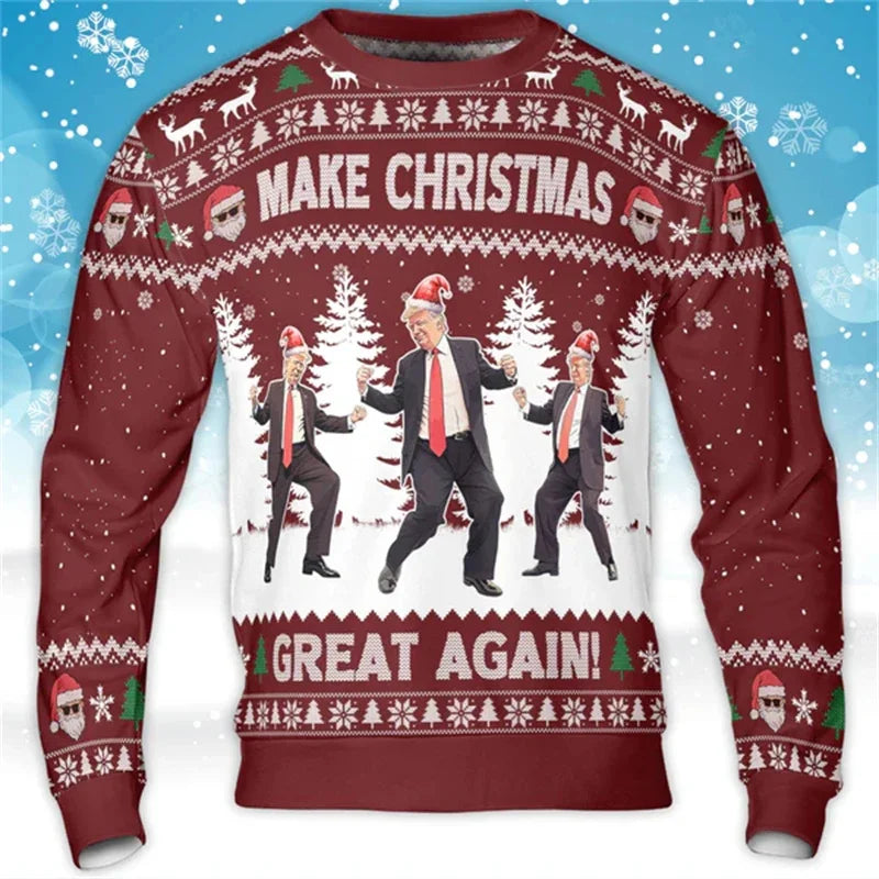 Donald Trump 'Make Christmas Great Again' Christmas Sweater – Festive Holiday Apparel