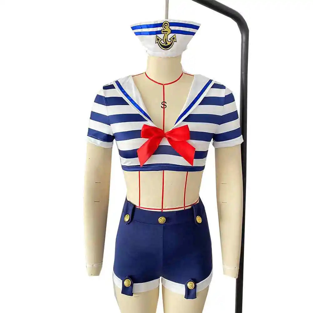 Two Piece Navy Uniform Lingerie