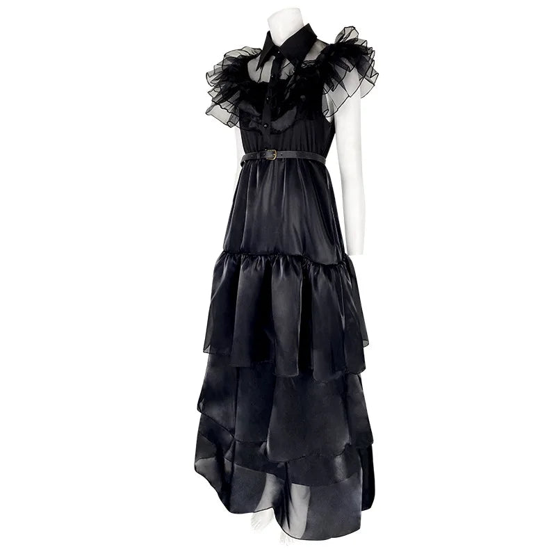 Wednesday Addams Black Dress Cosplay - Halloween 2025