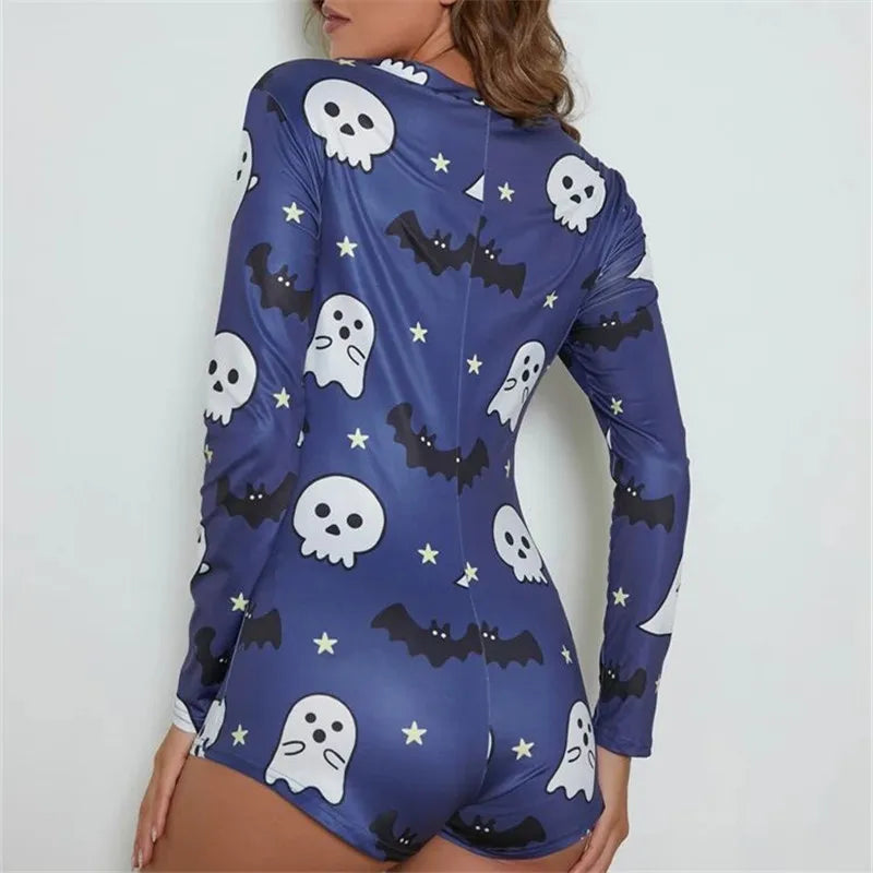 Halloween Long Sleeve Romper Loungewear