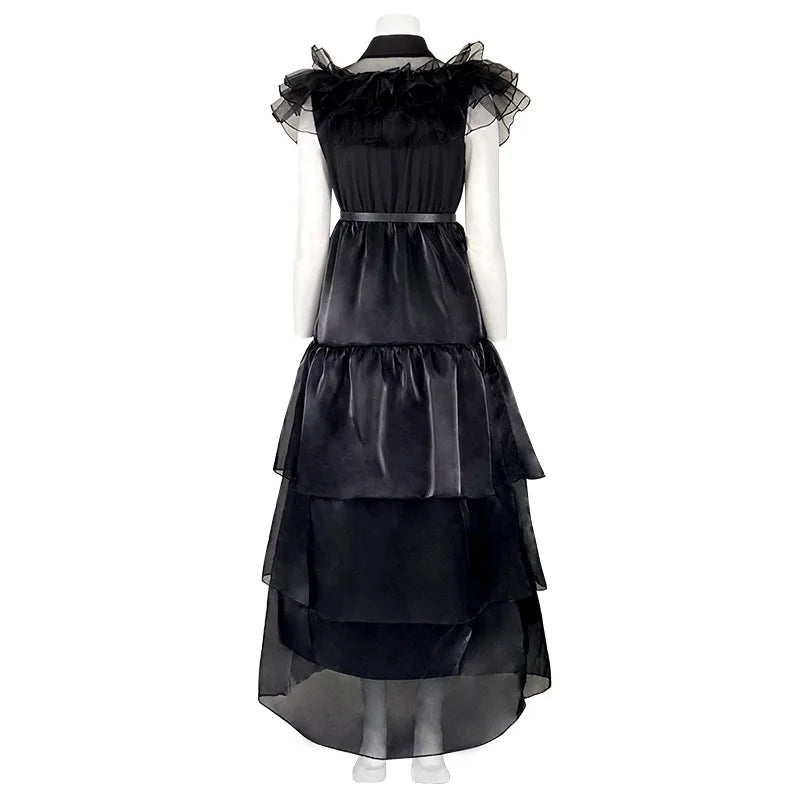 Wednesday Addams Black Dress Cosplay - Halloween 2025