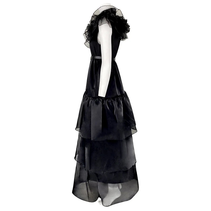 Wednesday Addams Black Dress Cosplay - Halloween 2025