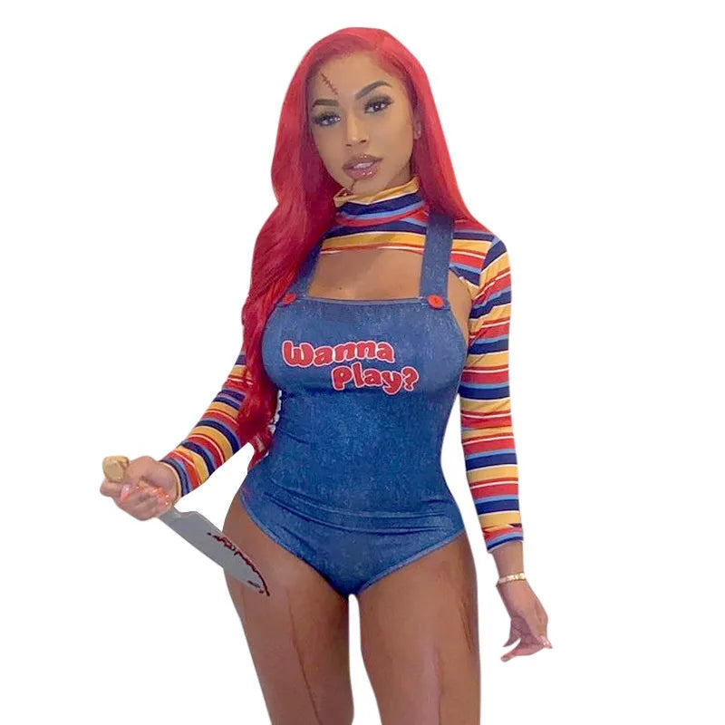 Chucky Doll Cosplay Bodysuit - Wanna Play Halloween 2025