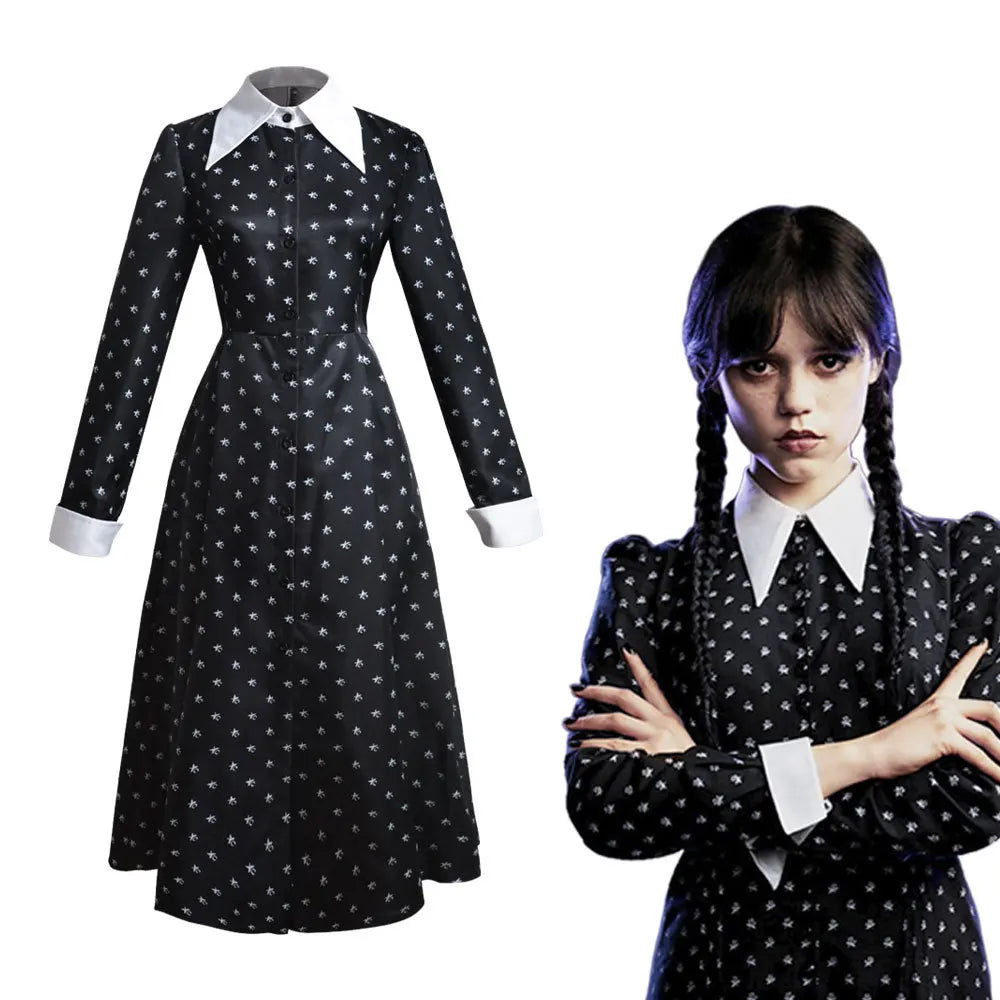 Addams Family Cosplay Costumes - Gothic Black Collection 2025