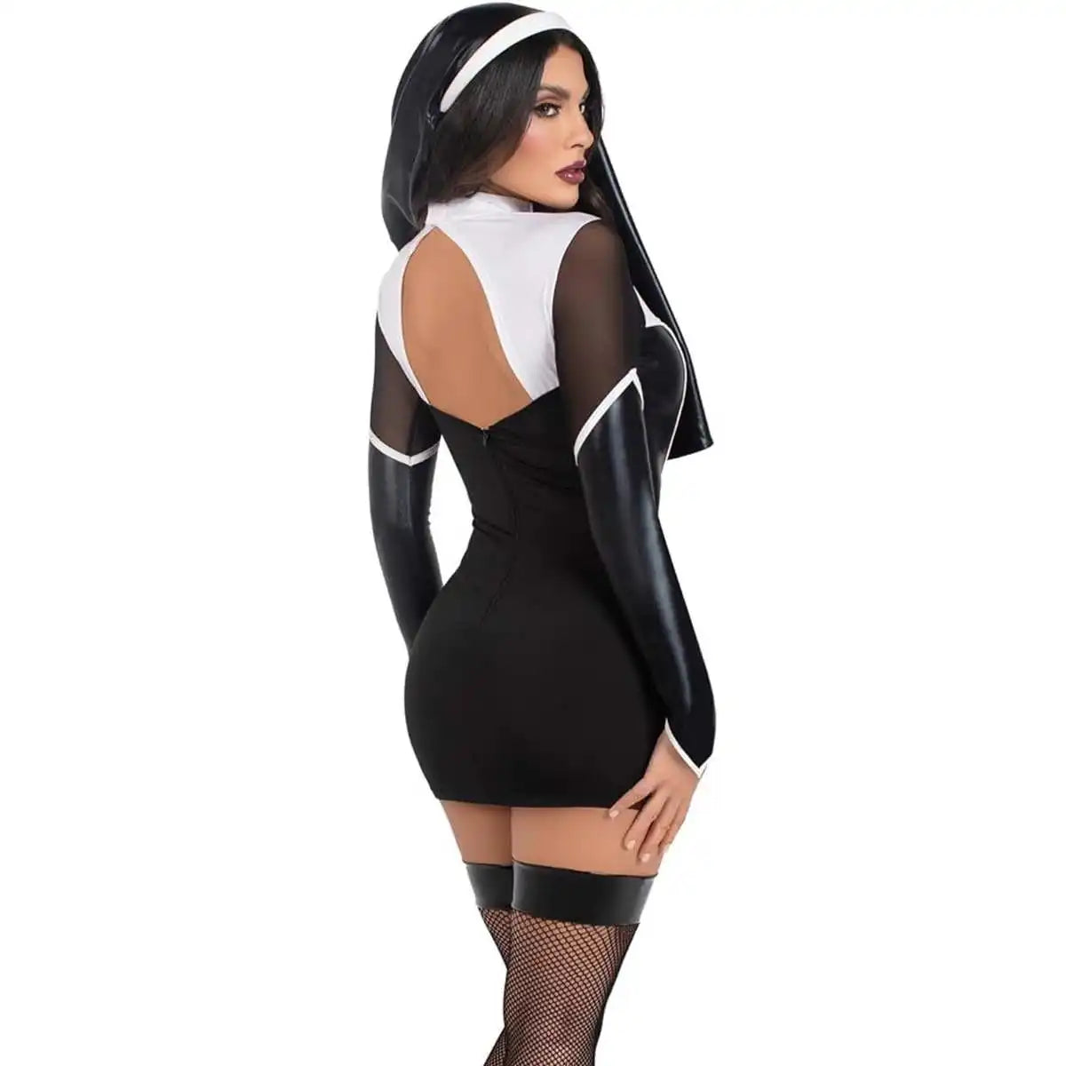 Hollow Out Nun Lingerie Dress