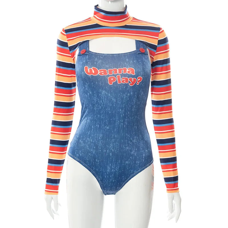 Chucky Doll Cosplay Bodysuit - Wanna Play Halloween 2025